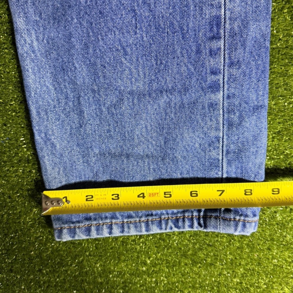 Levis 505 Regular Fit Straight Leg Blue Denim Jeans Mens 34x30 Medium Wash - Picture 5 of 7